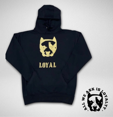 Black and Gold “Loyal” Hoodie