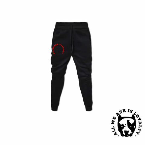 Black All We Ask Is Loyalty Crescent Joggers